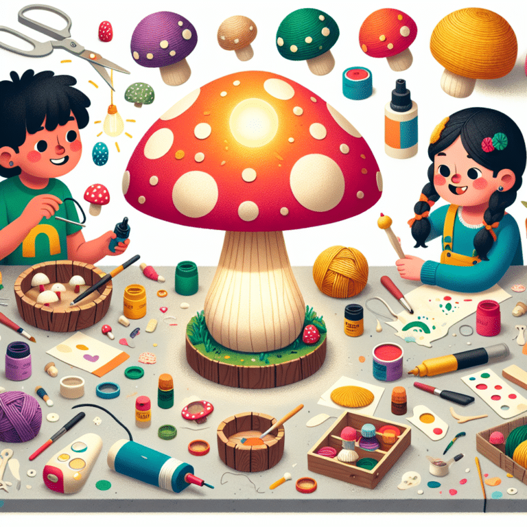 Mushroom Lamp DIY Projects Your Kids Will Love