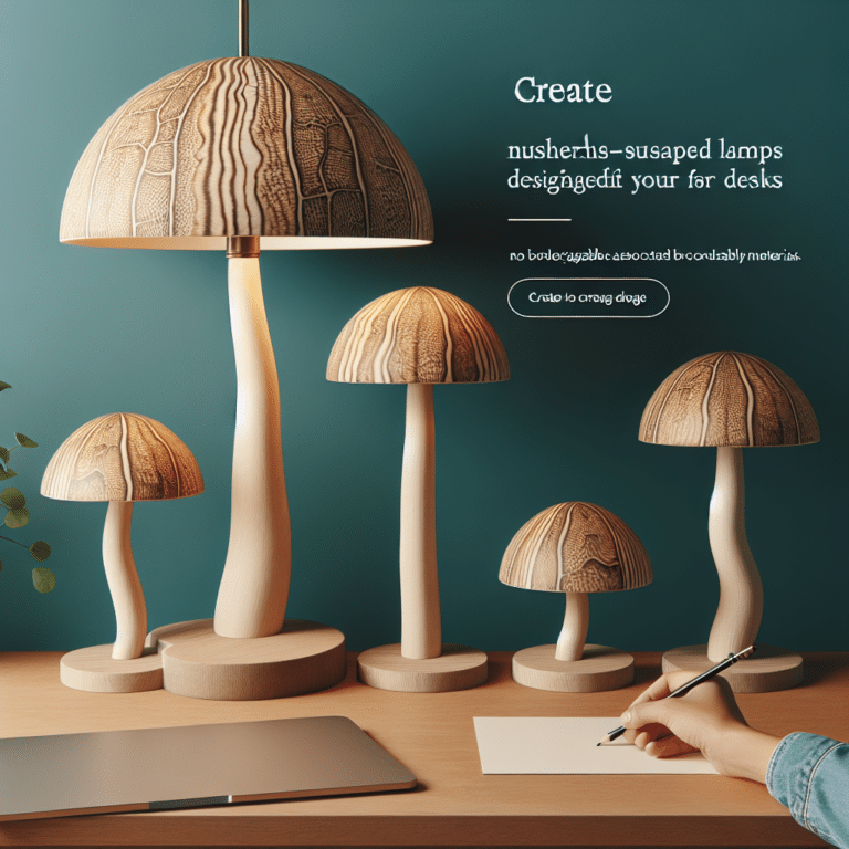 Sustainable Mushroom Lamps for Desks