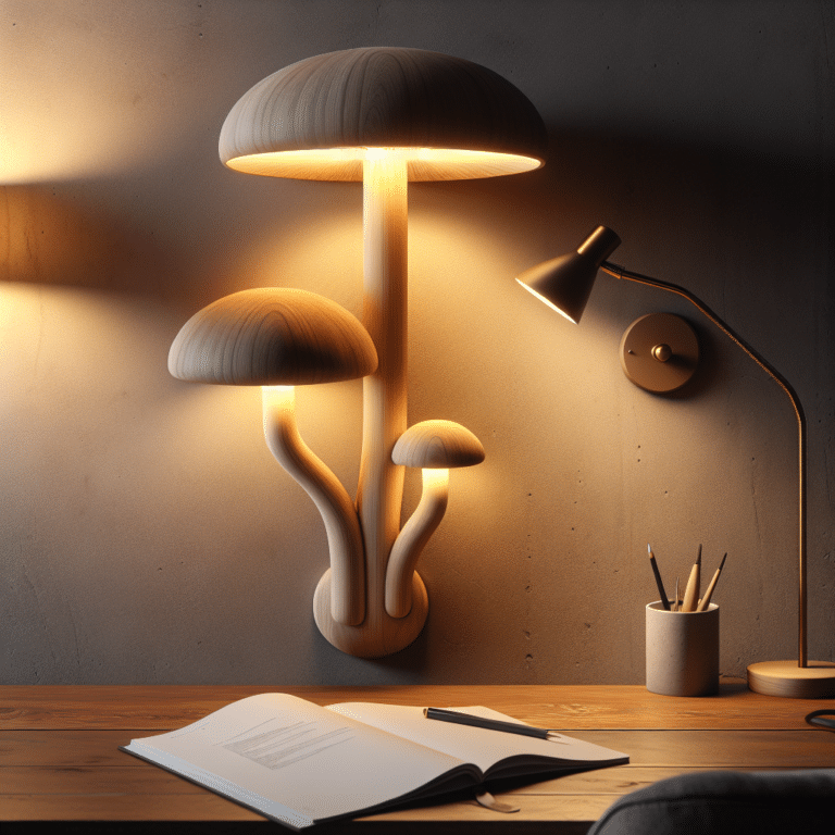 Modern DIY Mushroom Lamp Wall Decor